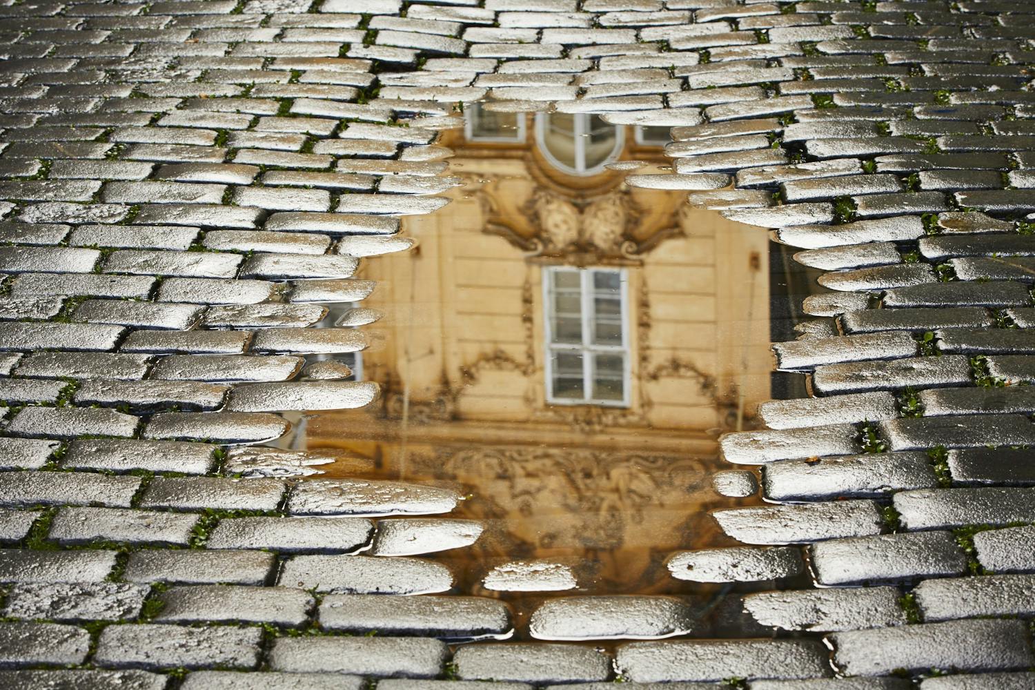 11. Katso alas Talon seinä heijastuu vesilammikosta